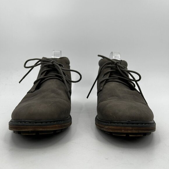 BULLBOXER B-52 Men\'s Taupe Gray Plain Toe Lace Up Ankle Chukka Boots Shoes 11